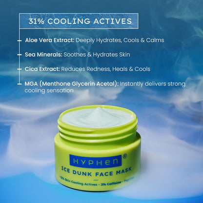 Hyphen Ice Dunk Instant Cooling Face Mask with collagen boost|Glowing Skin