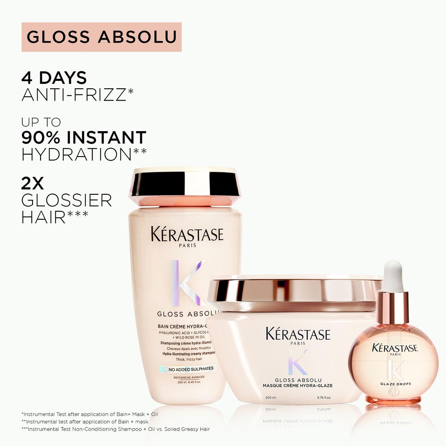 Kérastase Gloss Absolu Crème Anti-Frizz Shampoo For Bouncy, Glossy Hair