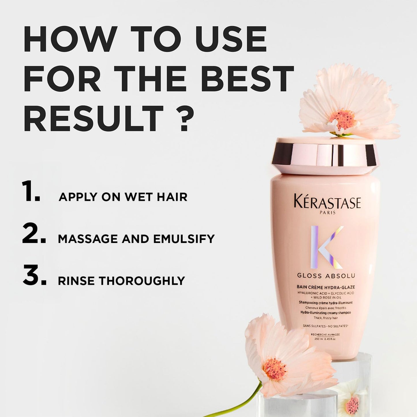 Kérastase Gloss Absolu Crème Anti-Frizz Shampoo For Bouncy, Glossy Hair