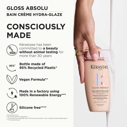 Kérastase Gloss Absolu Crème Anti-Frizz Shampoo For Bouncy, Glossy Hair