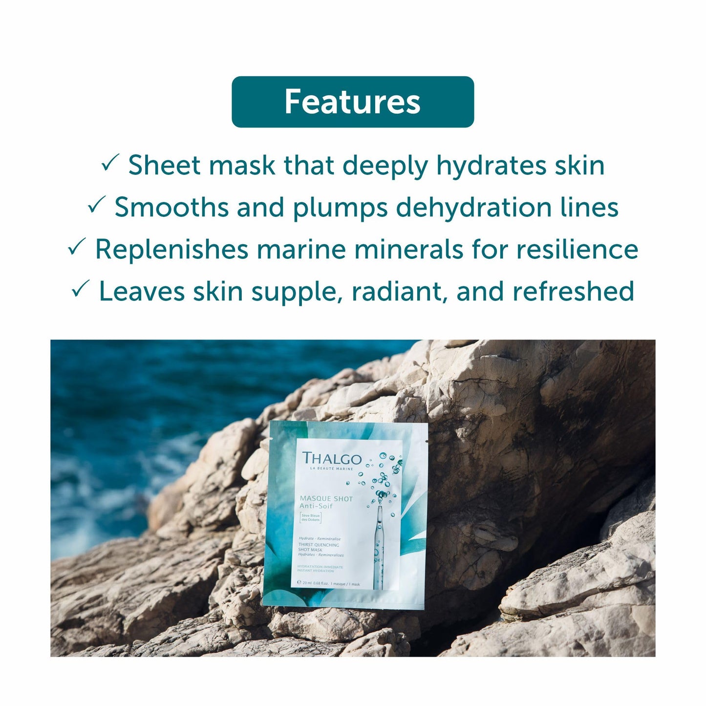 Thalgo Thirst-Quenching Shot Mask - Refreshing Hydrating Sheet Mask